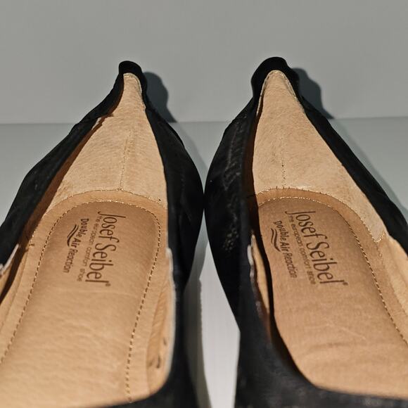 NEW Josef Seibel Pippa 29 Flat Women EU 41 Black Leather Perforated Comfy Ballet - Picture 7 of 15